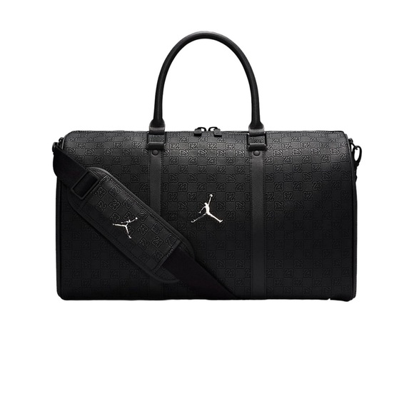 New Authentic Jordan Monogram Duffle Bag Luggage Travel Vacation black silver